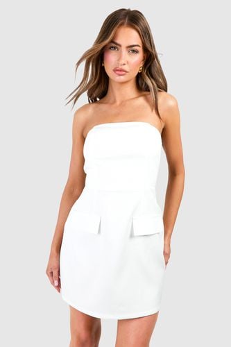 Womens Bandeau Tailored Mini Dress - - 12 - boohoo - Modalova