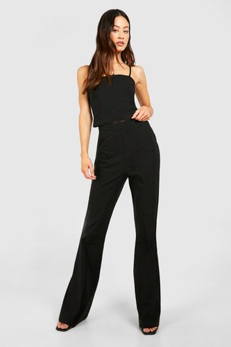 Womens Tall Bengaline Stretch Fit And Flare Trouser - - 10 - boohoo - Modalova