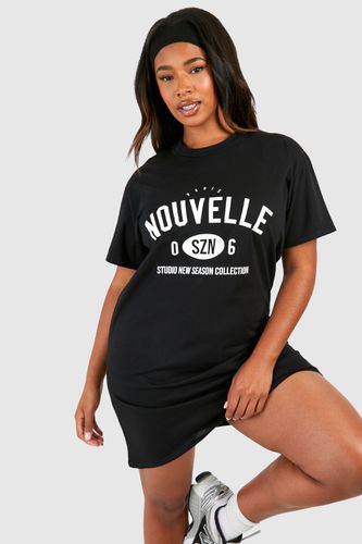 Womens Plus Nouvelle Printed T-shirt Dress - - 18 - boohoo - Modalova