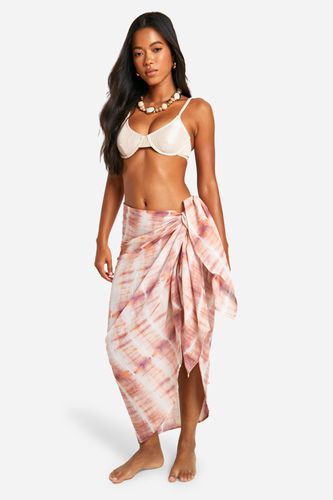 Womens Oversized Tie Dye Beach Sarong - - One Size - boohoo - Modalova