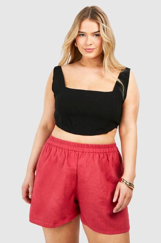 Womens Plus Cotton Flippy Short - - 26 - boohoo - Modalova