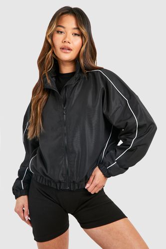 Womens Contrast Detail Cropped Jacket - - XL - boohoo - Modalova