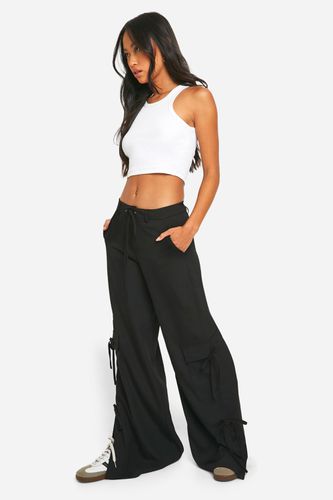 Womens Tie Bow Detail Straight Leg Cargo Trouser - - 16 - boohoo - Modalova