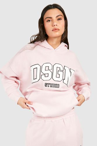 Womens Dsgn Studio Towelling Applique Oversized Hoodie - - L - boohoo - Modalova