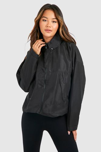 Womens Popper Detail Oversized Jacket - - 10 - boohoo - Modalova