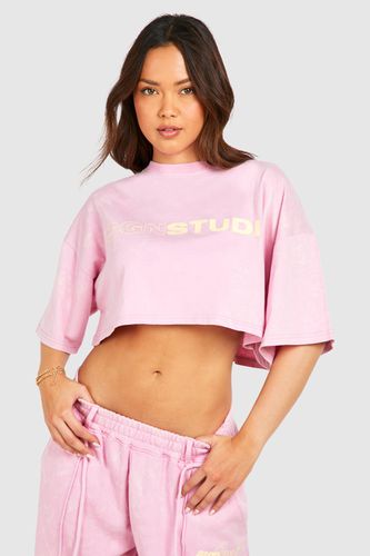 Womens Washed Boxy Crop T-shirt - - XS - boohoo - Modalova