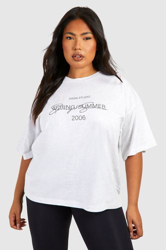 Womens Plus Script Dsgn Oversized T-shirt - - 20 - boohoo - Modalova