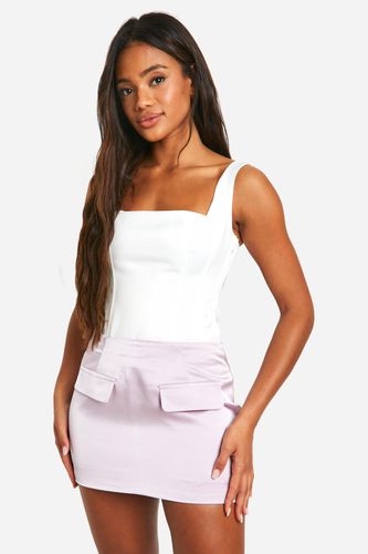 Womens Satin Micro Mini Skirt - - 12 - boohoo - Modalova