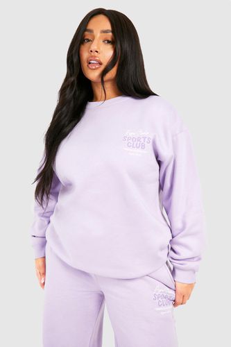 Womens Plus Dsgn Studio Sports Club Slogan Oversized Sweatshirt - - 20 - boohoo - Modalova