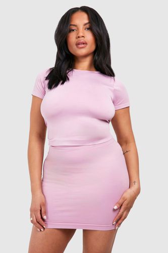 Womens Plus Supersoft Premium Seamless Mini Skirt - - 20-22 - boohoo - Modalova