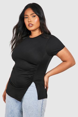 Womens Plus Super Soft Asymmetric Hem T-shirt - - 28 - boohoo - Modalova