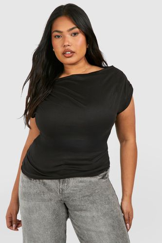 Womens Plus Super Soft Drape Ruched T-shirt - - 16 - boohoo - Modalova
