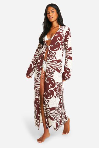 Womens Tall Abstract Maxi Beach Cover Up - - 14 - boohoo - Modalova