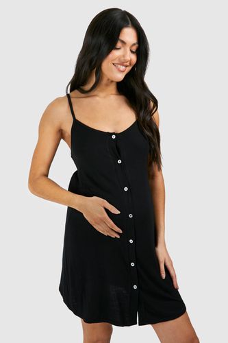 Womens Maternity Button Down Strappy Nightie - - 16 - boohoo - Modalova