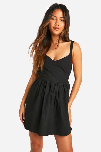 Womens Cotton Poplin Cross Back Smock Dress - - 18 - boohoo - Modalova