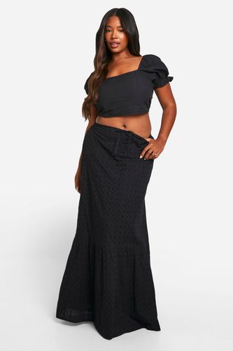 Womens Plus Tie Front Maxi Skirt - - 20 - boohoo - Modalova