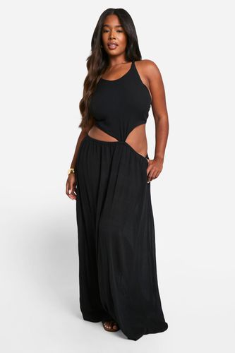 Womens Plus Cheesecloth Halterneck Cut Out Maxi Dress - - 18 - boohoo - Modalova