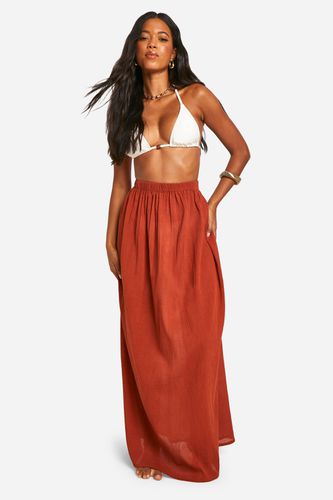 Womens Textured Maxi Beach Skirt - - M - boohoo - Modalova