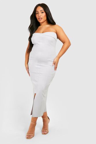 Womens Plus Bengaline Bandeau Utility Midaxi Dress - - 18 - boohoo - Modalova