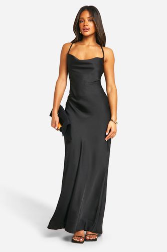 Womens Satin Twist Strap Detail Maxi Dress - - 14 - boohoo - Modalova