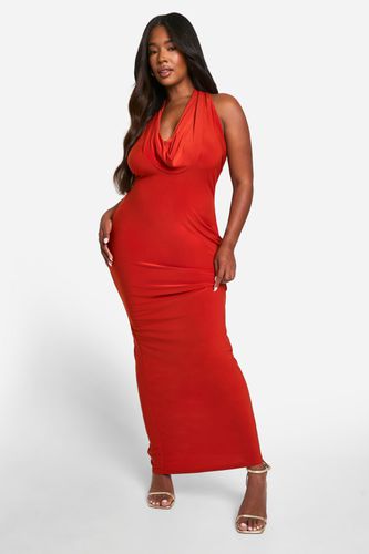 Womens Plus Slinky Cowl Neck Maxi Dress - - 26 - boohoo - Modalova