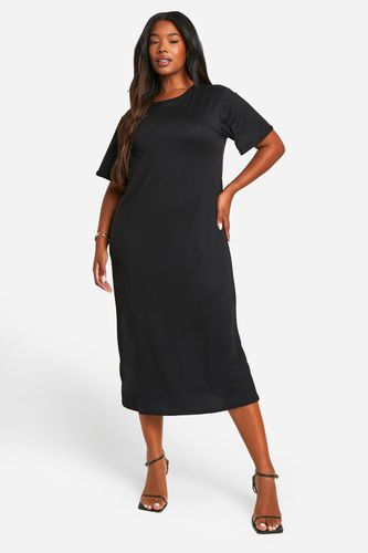 Womens Plus Super Soft Split Midaxi T-shirt Dress - - 18 - boohoo - Modalova