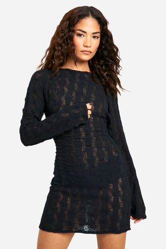 Womens Petite Ladder Knit Backless Dress - - L - boohoo - Modalova