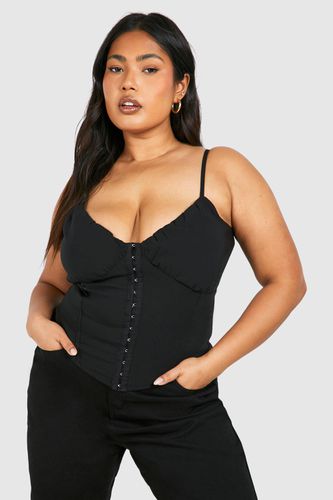 Womens Plus Bengaline Hook And Eye Corset Top - - 22 - boohoo - Modalova