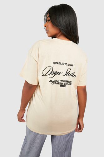 Womens Plus Dsgn Studio Script Back Print T-shirt - - 20 - boohoo - Modalova