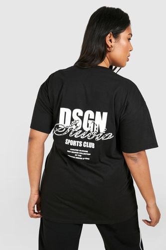 Womens Plus Dsgn Studio Leopard Script T-shirt - - 22 - boohoo - Modalova