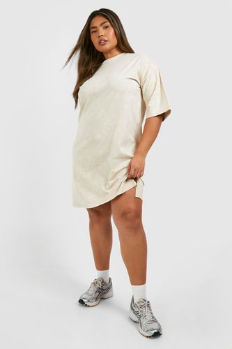 Womens Plus Acid Wash Oversized T-shirt Dress - - 20 - boohoo - Modalova