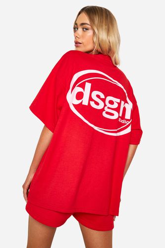 Womens Dsgn Studio Oval Print Oversized T-shirt - - XL - boohoo - Modalova
