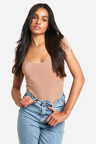 Womens Tall Scoop Neck Double Slinky Bodysuit - - 16 - boohoo - Modalova