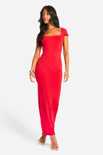Womens Tall Premium Matt Slinky Cap Sleeve Maxi Dress - - 10 - boohoo - Modalova