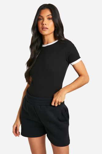 Womens Maternity Ribbed Contrast Binding T-shirt - - 10 - boohoo - Modalova