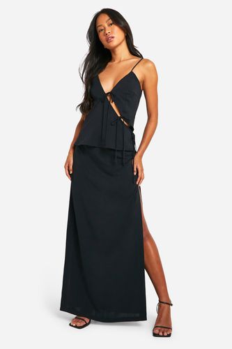 Womens Side Split Maxi Skirt - - 16 - boohoo - Modalova