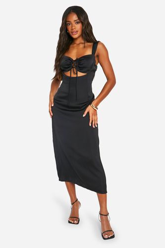 Womens Tie Front Maxi Dress - - 18 - boohoo - Modalova