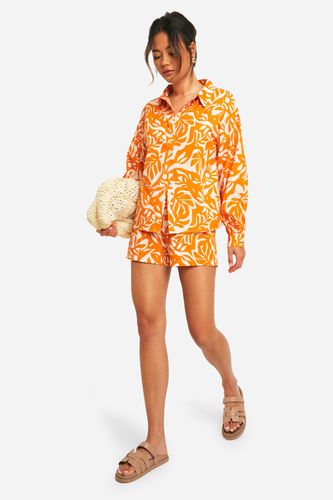 Womens Tropical Printed Shirt - - 16 - boohoo - Modalova