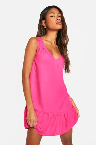 Womens Frill Hem Mini Dress - - 12 - boohoo - Modalova