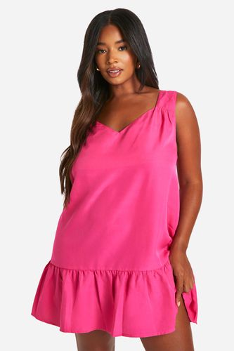 Womens Plus Frill Hem Mini Dress - - 22 - boohoo - Modalova