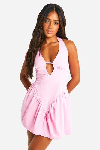 Womens Cotton Dropped Waist Corset Mini Dress - - 16 - boohoo - Modalova