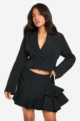 Womens Petite Cropped Blazer - - 16 - boohoo - Modalova