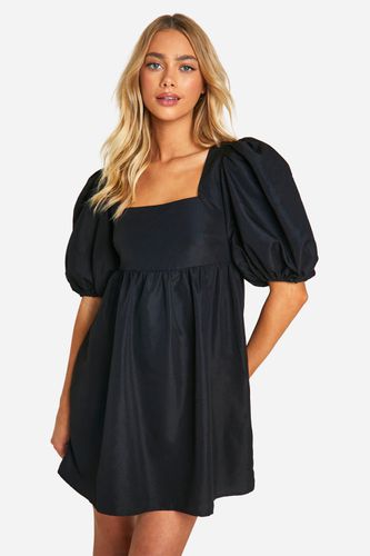 Womens Volume Sleeve Tie Back Mini Dress - - 12 - boohoo - Modalova