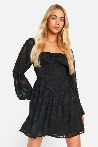 Womens Corset Detail Long Sleeve Mini Dress - - 10 - boohoo - Modalova