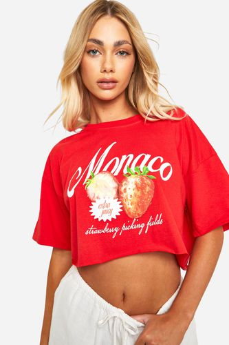 Womens Strawberry Monaco T-shirt - - L - boohoo - Modalova