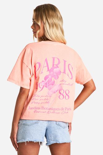 Womens Paris Back Print Tee - - M - boohoo - Modalova