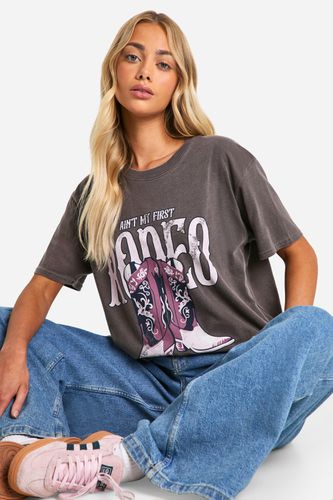 Womens Aint My First Rodeo Slogan Oversized T-shirt - - XL - boohoo - Modalova