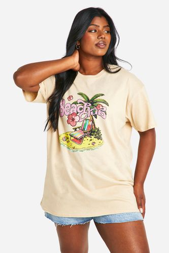 Womens Plus Beach Club Oversized T-shirt - - 16 - boohoo - Modalova