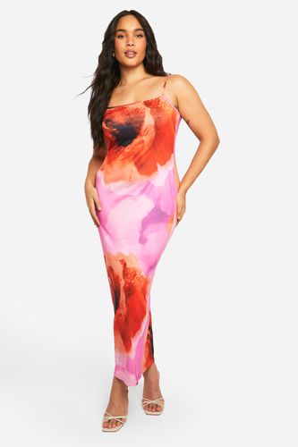 Womens Plus Printed Super Soft Scoop Neck Maxi Dress - - 22 - boohoo - Modalova