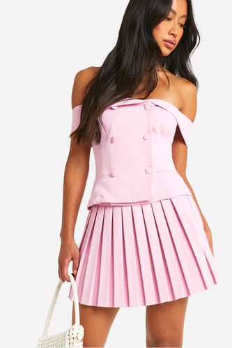 Womens Pleated Micro Mini Skirt - - 10 - boohoo - Modalova